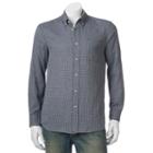 Men's Sonoma Goods For Life&trade; Double-weave Button-down Shirt, Size: Large, Blue