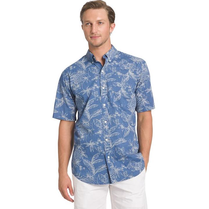 Big & Tall Arrow Coastal Cove Classic-fit Plaid Button-down Shirt, Men's, Size: L Tall, Med Blue