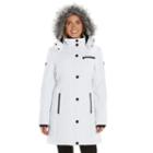 Women's Hemisphere Hooded Quilted Storm Coat, Size: Medium, White