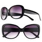Lc Lauren Conrad Belay Retro Square Wrap Sunglasses - Women, Women's, Black