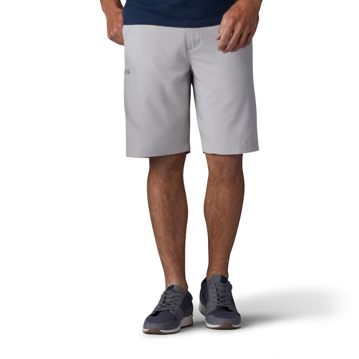 Men's Lee Regular-fit Triflex Shorts, Size: 30, Light Grey