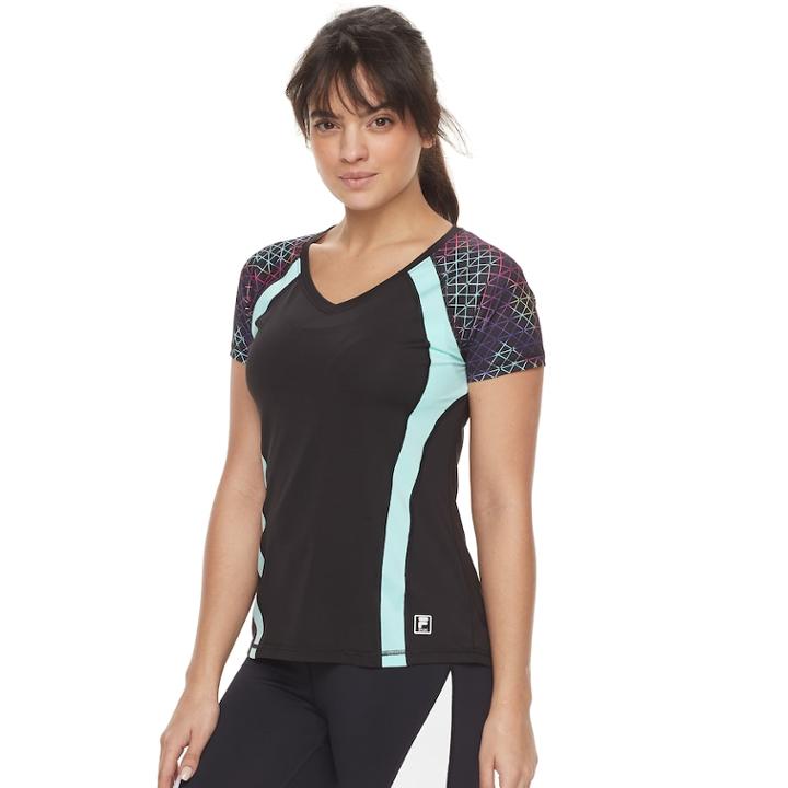 Women's Fila Sport&reg; Raglan Short Sleeve Tee, Size: Xs, Black