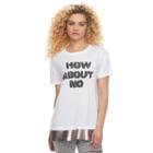 Madden Nyc Juniors' Sequin Hem Graphic Tee, Teens, Size: Xl, Natural