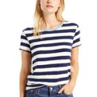 Women's Levi's Perfect Striped Tee, Size: Xl, Blue (navy)
