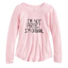 Girls 7-16 & Plus Size Mudd&reg; V-neck Thermal Graphic Tee, Size: 7-8, Brt Pink