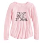 Girls 7-16 & Plus Size Mudd&reg; V-neck Thermal Graphic Tee, Size: 7-8, Brt Pink