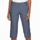 Women's Pebble Beach Performance Stretch Twill Golf Capris, Size: 6, Blue Other