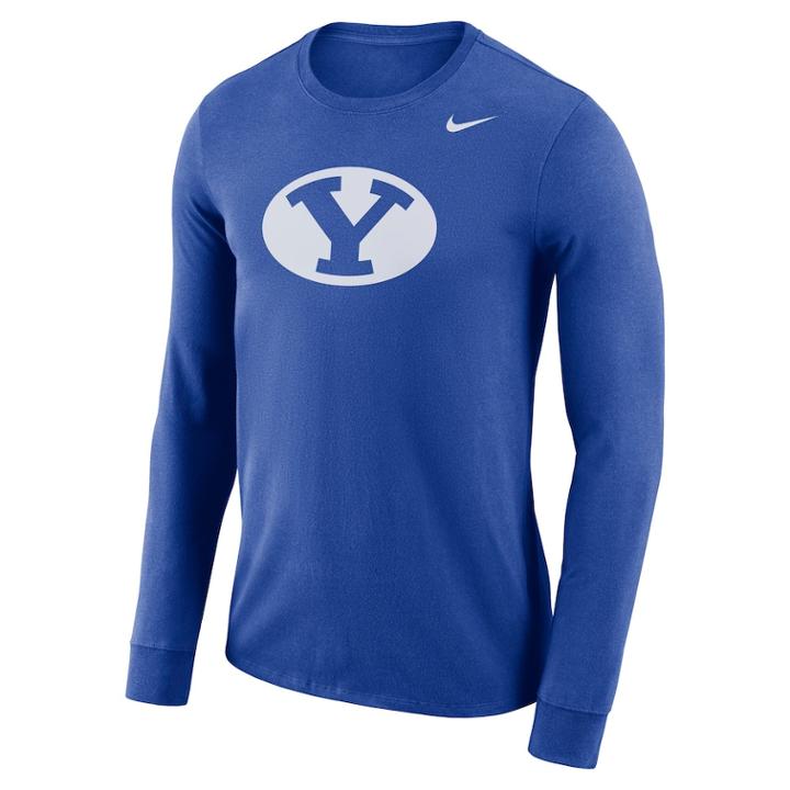 Men's Nike Byu Cougars Dri-fit Logo Tee, Size: Medium, Clrs
