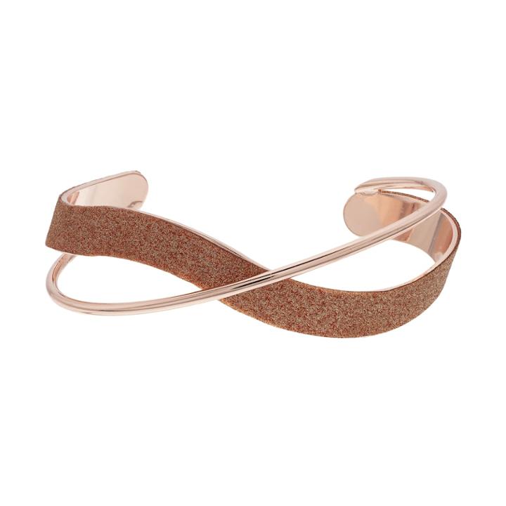 Glitter Crossover Cuff Bracelet, Women's, Pink