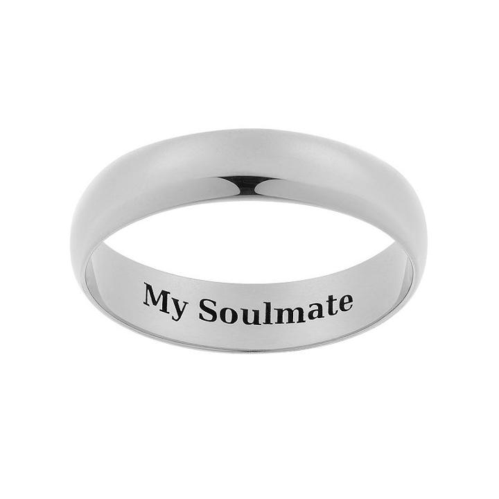 Sterling Silver Wedding Ring, Women's, Size: 8, Grey