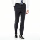 Men's Marc Anthony Slim-fit Wool Flat-front Black Suit Pants, Size: 40x32