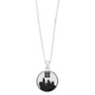 Harry Potter Hogwarts Castle Disc Pendant, Women's, Size: 18, Silver