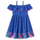 Disney's Elena Of Avalor Girls 4-7 Off-the-shoulder Ruffle Dress By Jumping Beans&reg;, Girl's, Size: 5, Blue (navy)