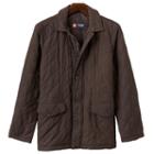 Men's Chaps Quilted Jacket, Size: Large, Brown