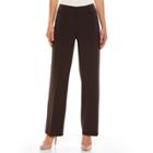 Ab Studio Milan Straight-leg Dress Pants - Women's, Size: 2 Short, Brown