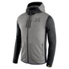 Men's Nike Michigan Wolverines Av15 Full-zip Fleece Hoodie, Size: Small, Dark Grey