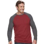 Big & Tall Urban Pipeline&reg; Awesomely Soft Ultimate Regular-fit Raglan Tee, Men's, Size: L Tall, Med Red