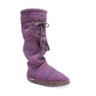 Muk Luks Women's Grace Marled Tall Boot Slippers, Size: Large, Purple