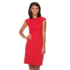 Women's Suite 7 Jacquard Sheath Dress, Size: 6, Brt Red