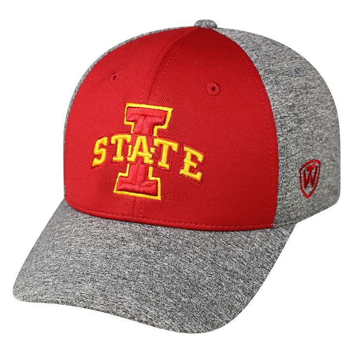 Top Of The World, Adult Iowa State Cyclones Pressure One-fit Cap, Med Red