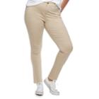 Juniors' Plus Size Unionbay Mid-rise Karma Skinny Pants, Teens, Size: 18, Beig/green (beig/khaki)