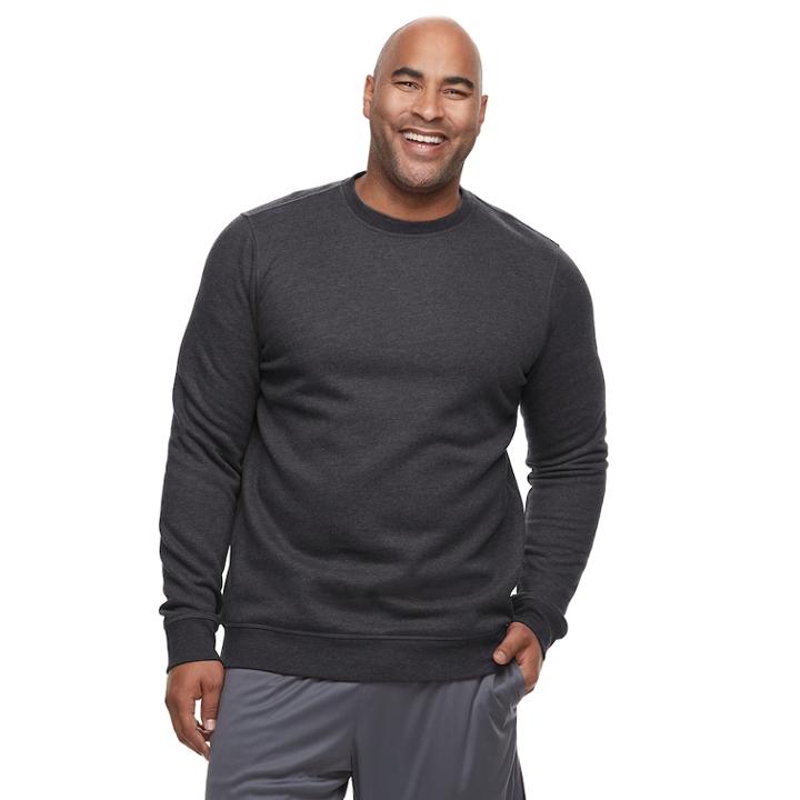 Big & Tall Tek Gear&reg; Regular-fit Ultrasoft Fleece Crewneck Tee, Men's, Size: L Tall, Oxford