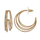 Napier Twisted Rope Layered Hoop Earrings, Women's, Multicolor