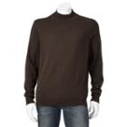Croft & Barrow, Men's &reg; Classic-fit 12gg Solid Mockneck Sweater, Size: Small, Dark Brown