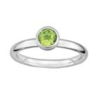 Stacks And Stones Sterling Sterling Silver Peridot Stack Ring, Women's, Size: 9, Grey