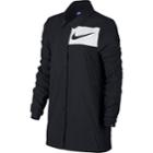 Women's Nike Sportswear Swoosh Snap Front Jacket, Size: Large, Grey (charcoal)