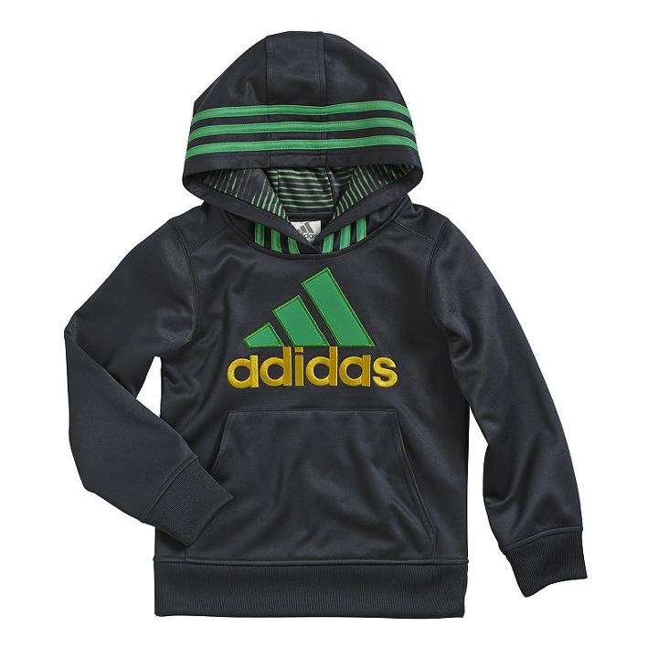 Boys 4-7x Adidas Fleece Hoodie, Size: 4, Dark Grey