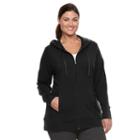 Plus Size Tek Gear&reg; Dry Tek Zip-front Hoodie, Women's, Size: 3xl, Black