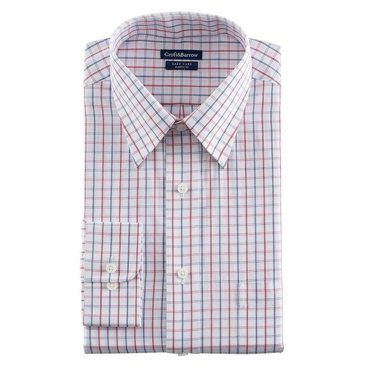 Big & Tall Croft & Barrow&reg; Easy-care Dress Shirt, Men's, Size: 18.5 38/9t, White