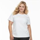 Plus Size Croft & Barrow&reg; Essential Crewneck Tee, Women's, Size: 4xl, White