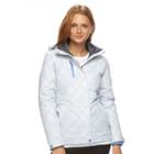 Women's Free Country Hooded Plaid Systems Jacket, Size: Large, White