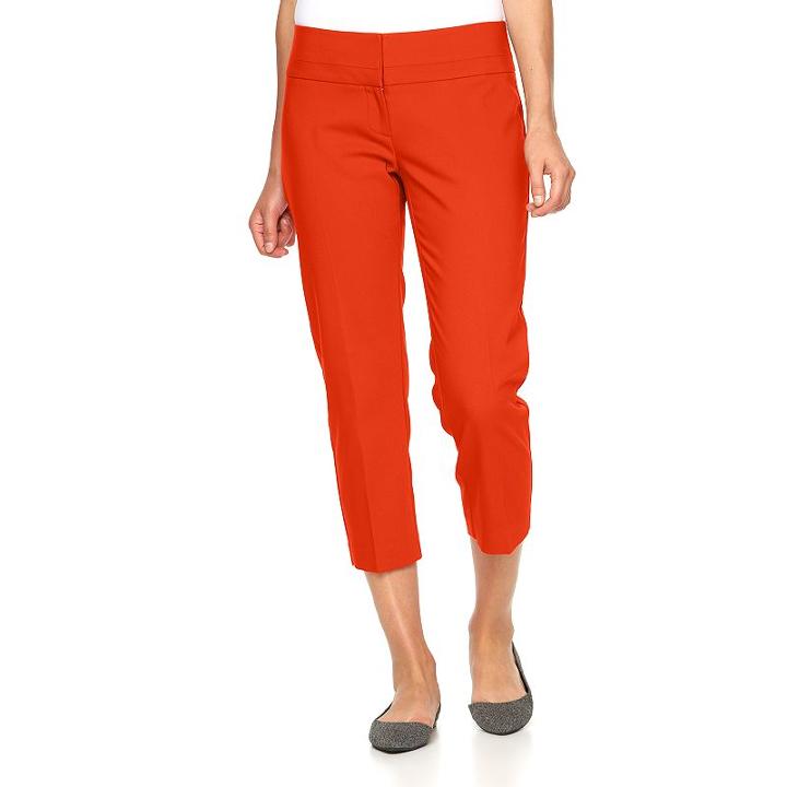 Women's Apt. 9&reg; Torie Modern Fit Capri Dress Pants, Size: 16, Med Red