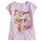 Disney Princess Girls 4-10 Belle, Rapunzel & Ariel Smart Strong Bold Sequin Graphic Tee By Disney/jumping Beans&reg;, Size: 6, Light Pink