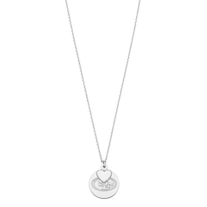 Sterling Silver San Francisco 49ers Pendant Necklace, Women's, Size: 18, Grey