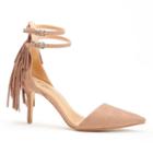 Daya By Zendaya Ansley Women's Fringe High Heels, Girl's, Size: Medium (8.5), Natural
