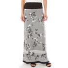 Women's Apt. 9&reg; Print Column Maxi Skirt, Size: Medium, Black Plaid Floral