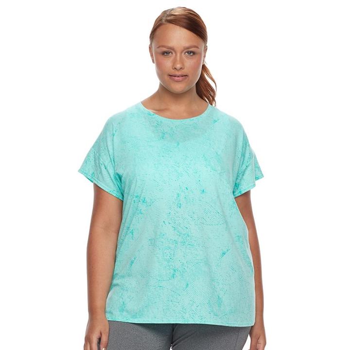 Plus Size Tek Gear&reg; Crewneck Jersey Tee, Women's, Size: 2xl, Med Green