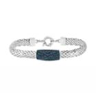Sterling Silver Blue Diamond Popcorn Chain Bracelet, Women's