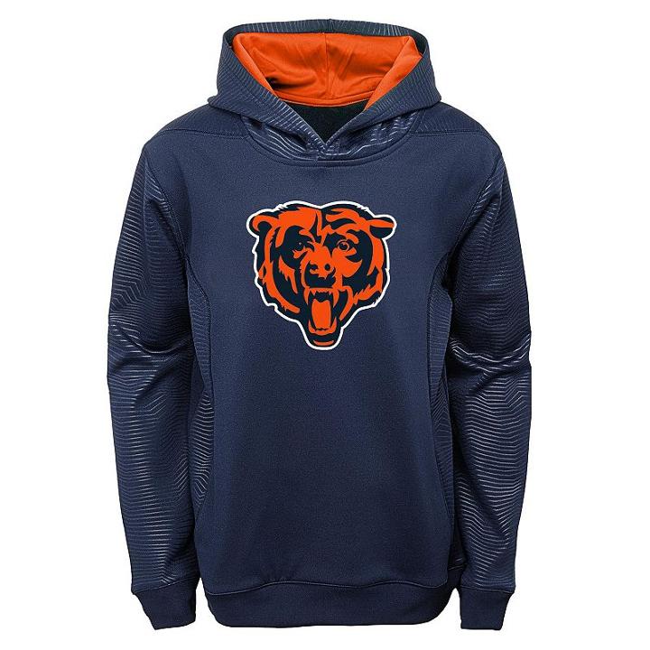 Boys 8-20 Chicago Bears Performance Hoodie, Boy's, Size: M(10-12), Blue (navy)