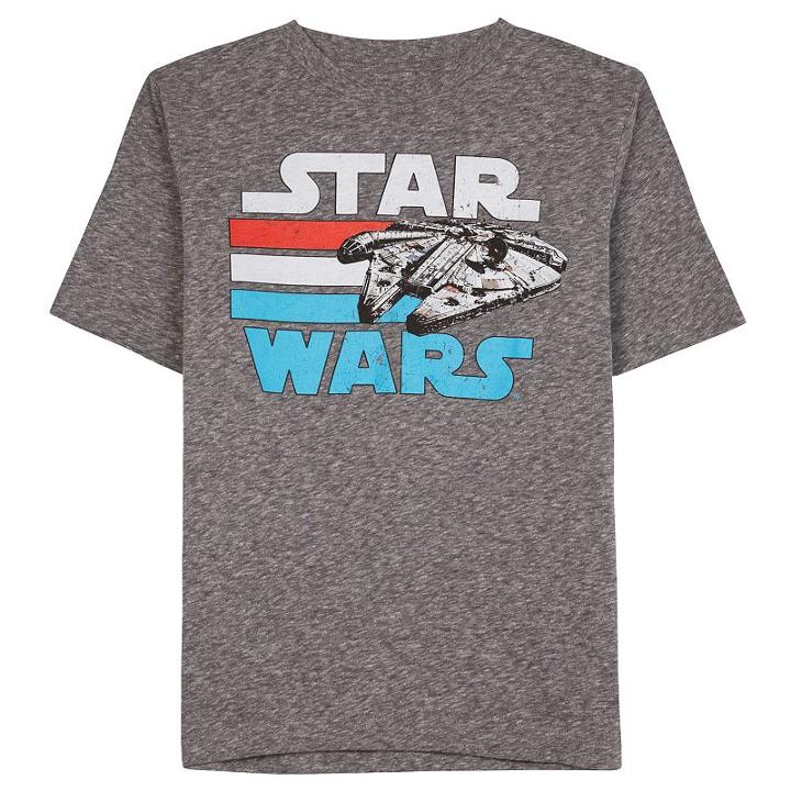 Boys 8-20 Star Wars Millennium Falcon Tee, Boy's, Size: Medium, Grey