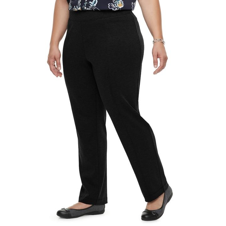 Plus Size Croft & Barrow&reg; Easy Care Pull-on Pants, Women's, Size: Regular, Black