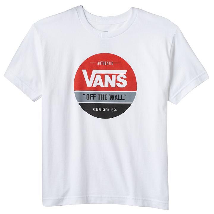 Boys 8-20 Vans Logo Tee, Boy's, Size: Large, White