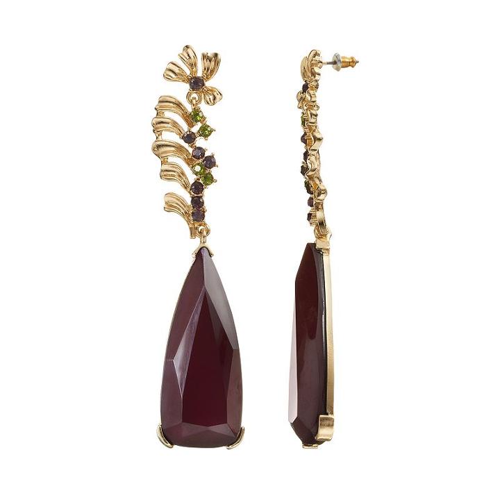 Gs By Gemma Simone Royal Jewels Collection Diana Drop Earrings, Women's, Purple