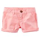 Girls 4-8 Carter's Twill Shorts, Girl's, Size: 5, Pink