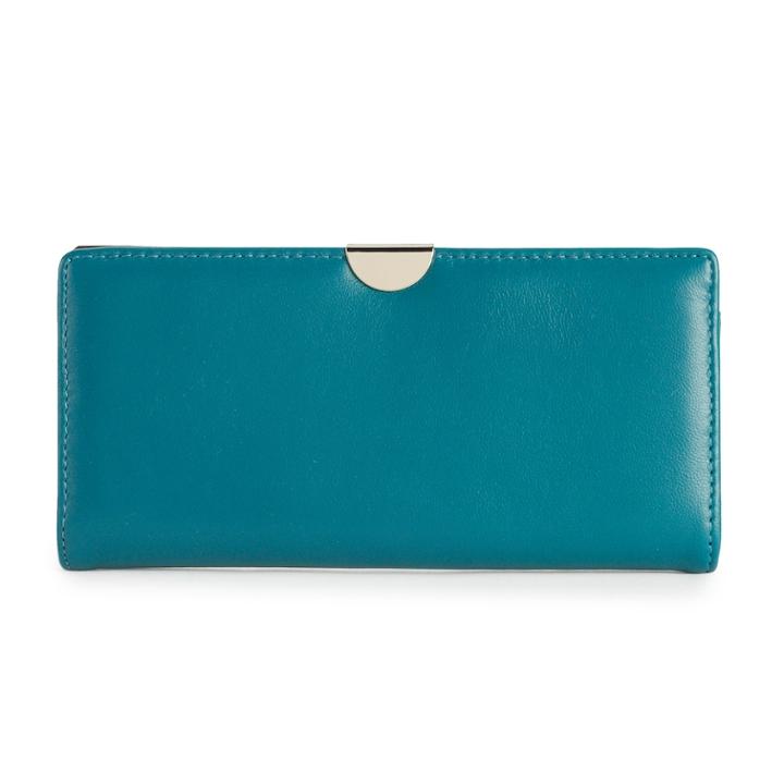 Apt. 9&reg; Lambskin Leather Rfid-blocking Slim Clutch Wallet, Women's, Turquoise/blue (turq/aqua)