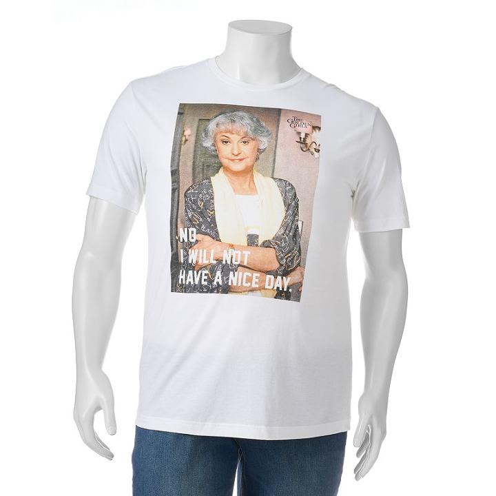 Big & Tall Golden Girls Tee, Men's, Size: Xxl Tall, White